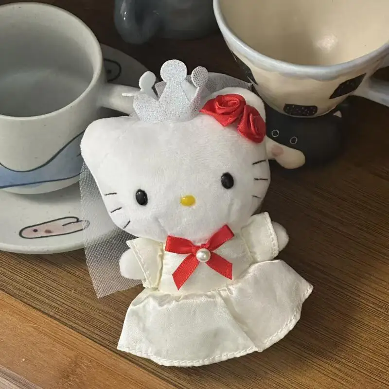 Фото Kawaii Sanrio Hello Kitty Daniel плюшевая игрушка кулон креативный мультяшный брелок мягкая кукла аксессуары для пары друг свадебный подарок №5