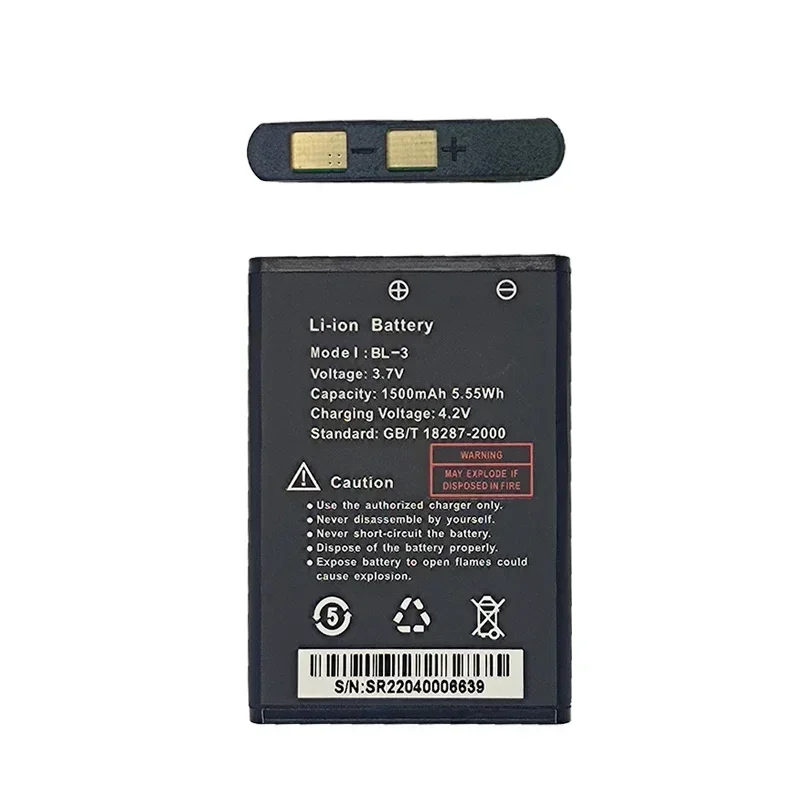 Фото 2 шт. для Baofeng UV-3R аккумулятор 1500 мАч мощность аккумулятор большой емкости BL-3 двустороннее радио UV3R аккумулятор рация №5