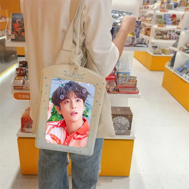 KPOP A4 Органайзер для фотографий Держатель для карт с мультяшным узором Держатель для карт Альбом LOMO Органайзер для карт Портретная рамка для фотодисплея ПВХ
