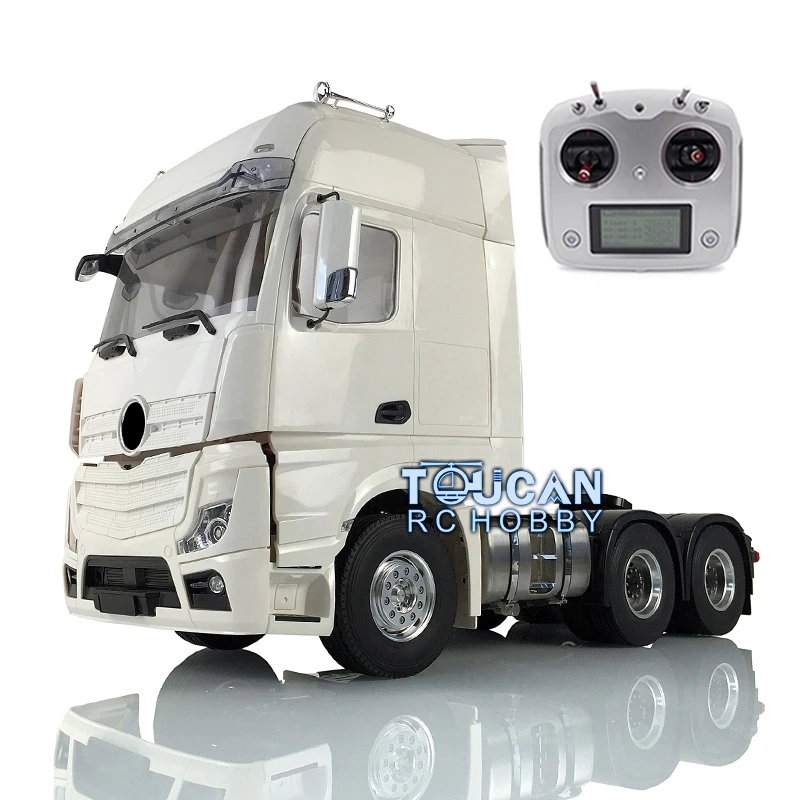 LESU 1/14 RC 6*6 трактор грузовик Металлическое шасси DIY модель салона звук светильник передатчик Серводвигатель ESC ящик с педалью THZH0782