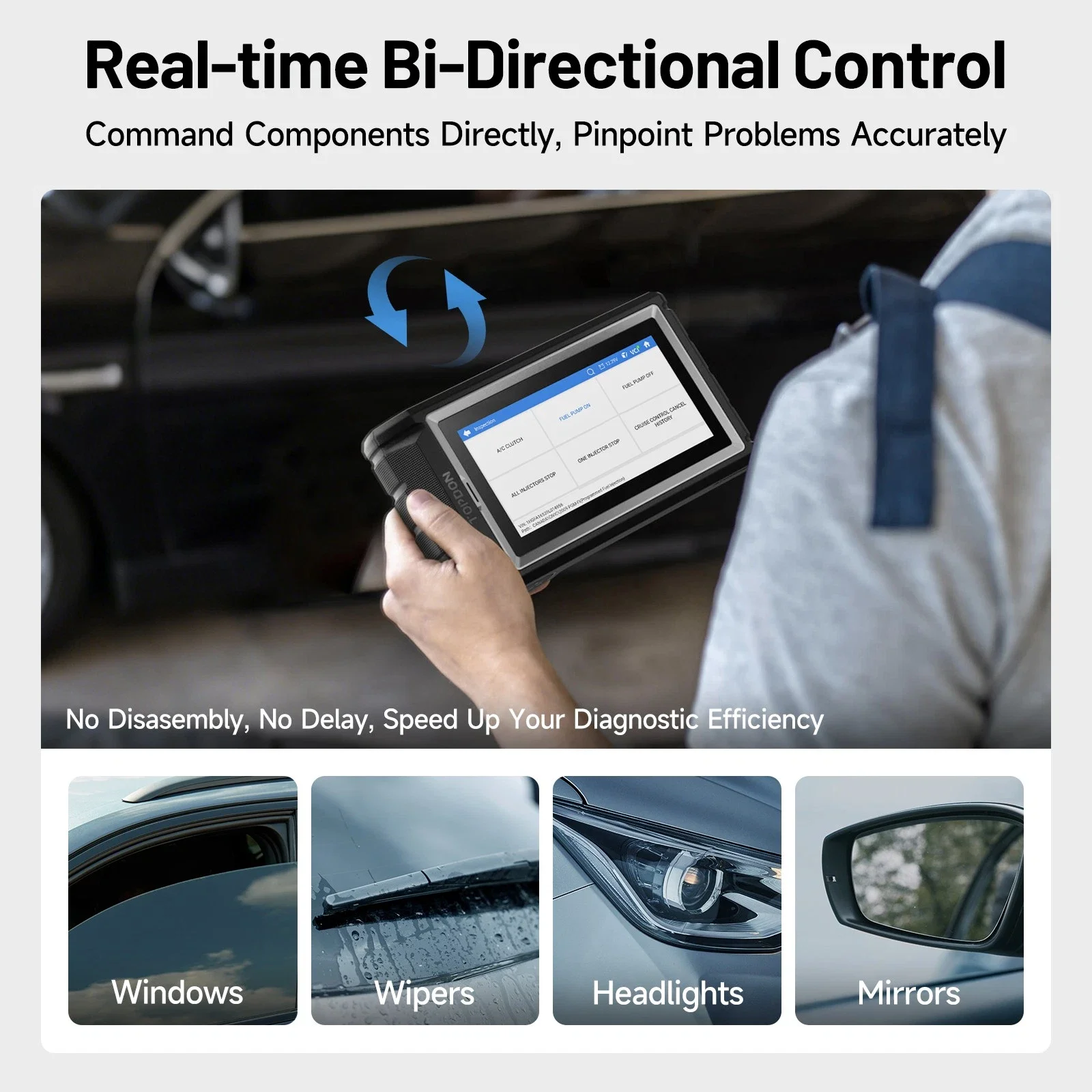 Фото TOPDON Artidiag800 BT 2 OBD2 все системы сканер профессиональный автомобильный диагностический инструмент сканер активный тест 28+ функции 2025 НОВЫЙ №5
