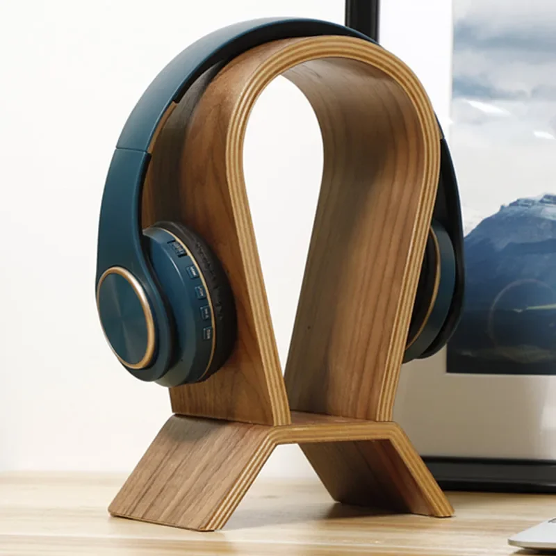 Деревянный держатель для наушников для Bluetooth, полка для хранения компьютера, настенная цветная подставка для дисплея, подставка для наушников