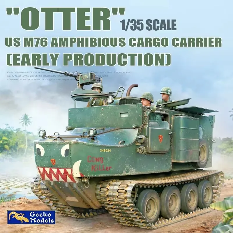 Комплект пластиковой модели Gecko для сборки 35GM0102, масштаб 1/35, США M76, грузовой багажник-амфибия, OTTER, раннее производство