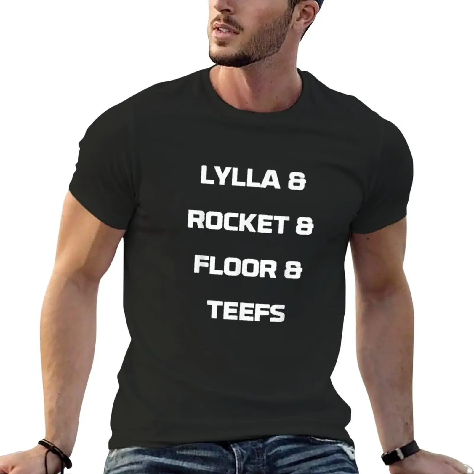 Футболка Lylla и Rocket and Floor and Teefs, Мужская одежда, оверсайз для мальчика, милая одежда, футболки для мужчин