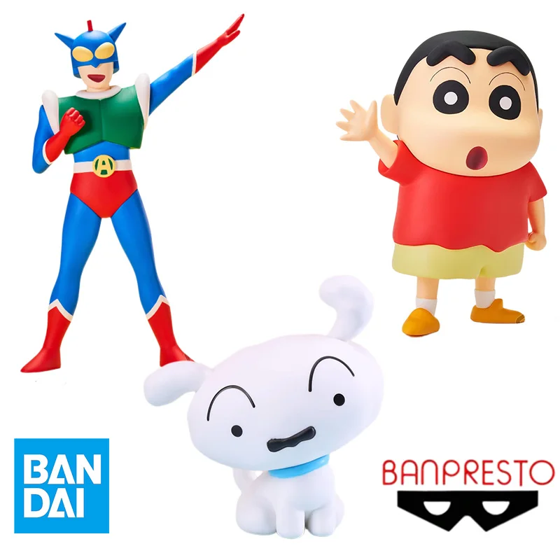 Оригинальные фигурки Banpresto SOFVIMATES Crayon Shin-chan, аниме фигурки из ПВХ, набор моделей KUNIGAMI RENSUKE, игрушечные фигурки в подарок