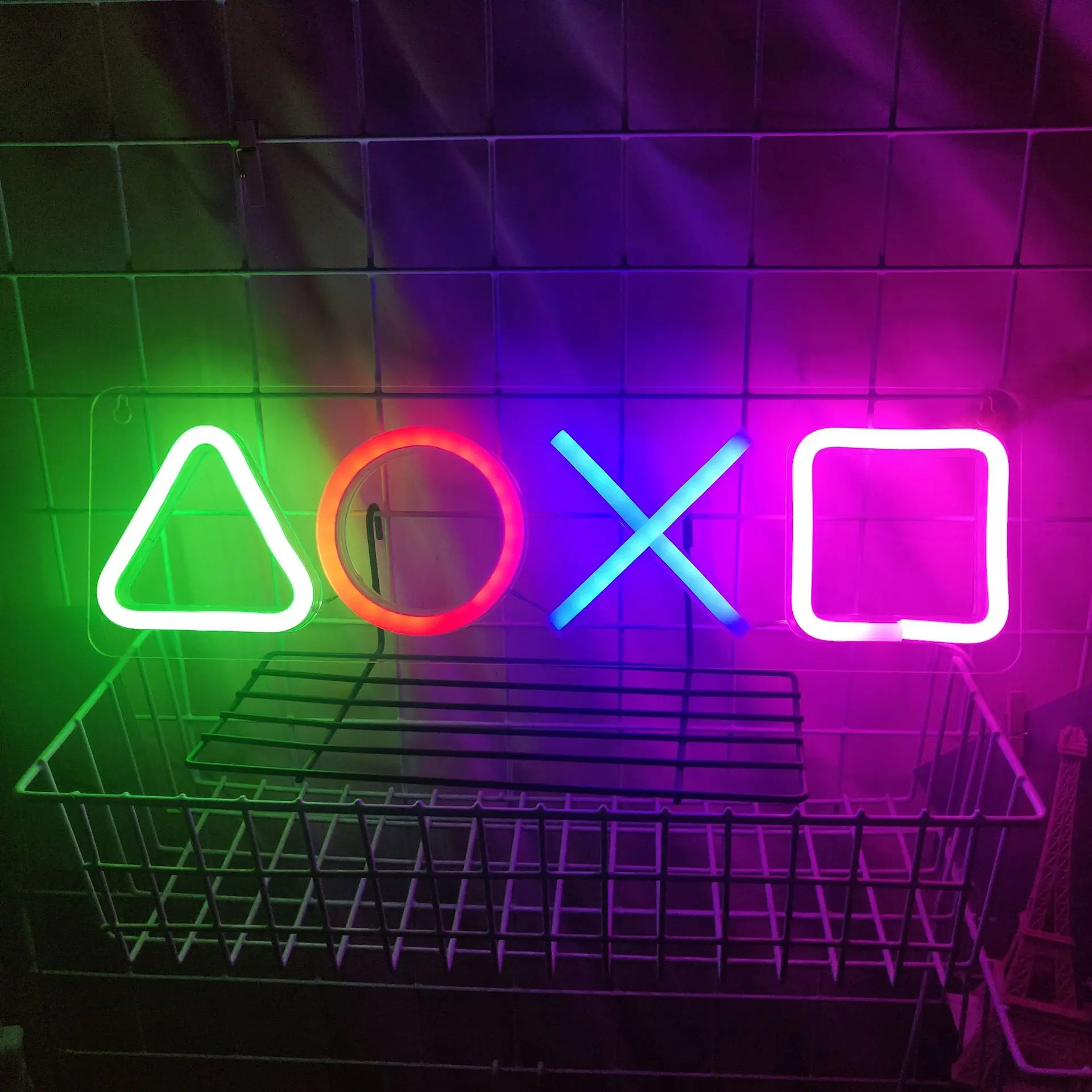 Фото Женская неоновая подсветка для PS4, игровая неоновая подсветка, декоративная яркая подсветка, акриловая задняя подсветка, украшение для бара... №3