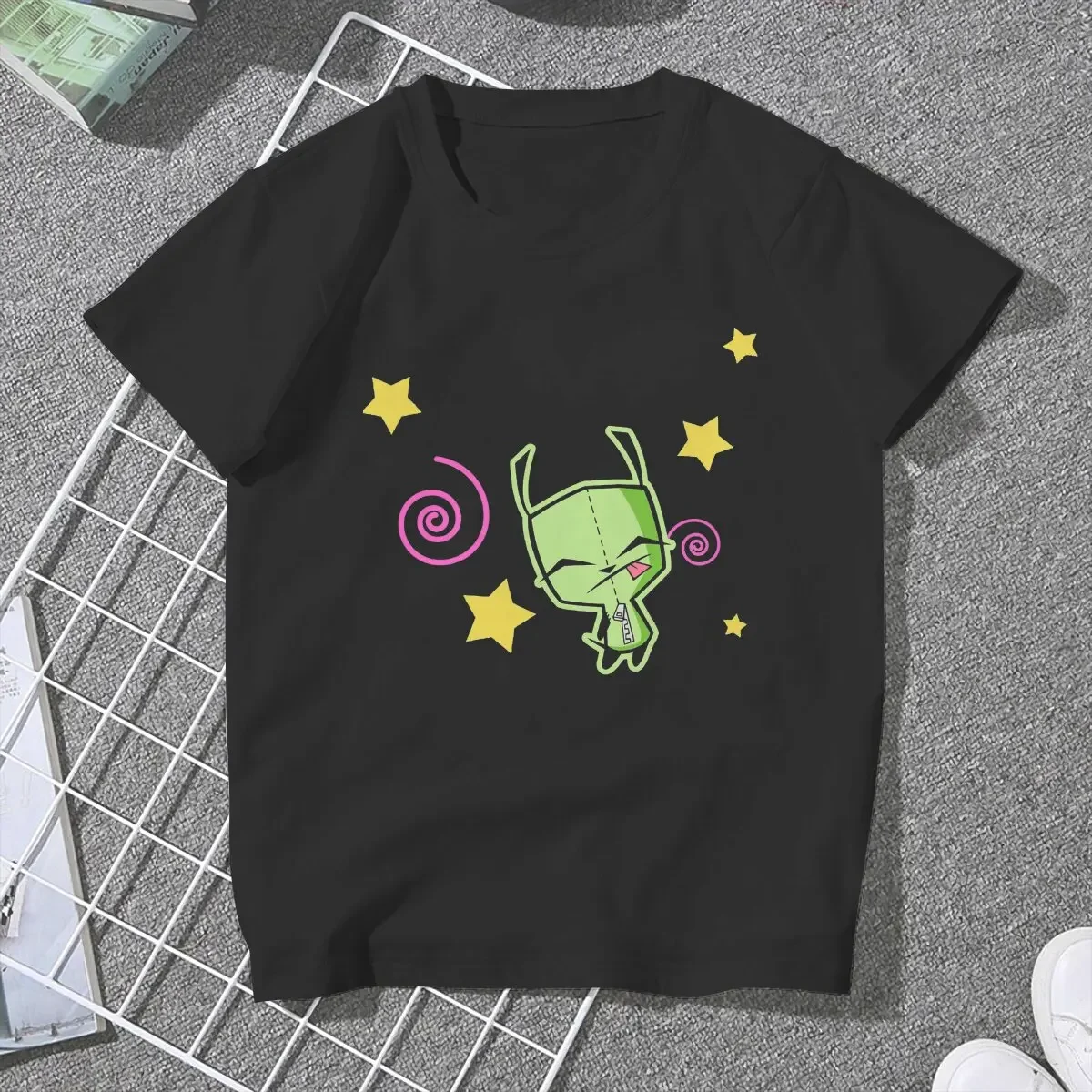 Фото Тв Play Invader Zim веселая футболка Harajuku гранж женская футболка с круглым вырезом №2