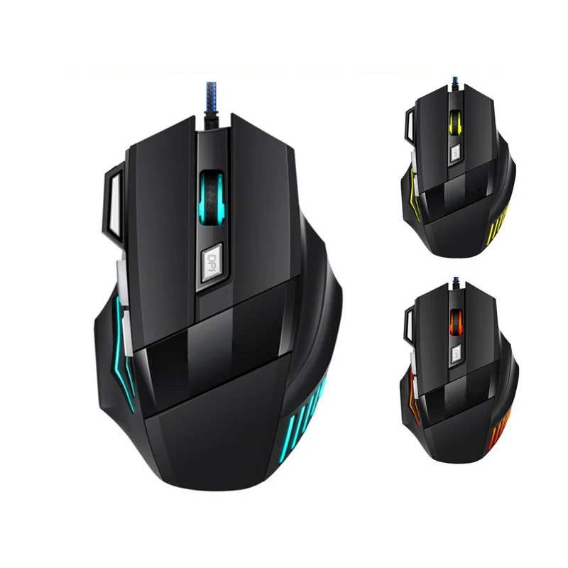 Мышь игровая гиперскоростная Проводная с RGB-подсветкой, 7D Esports
