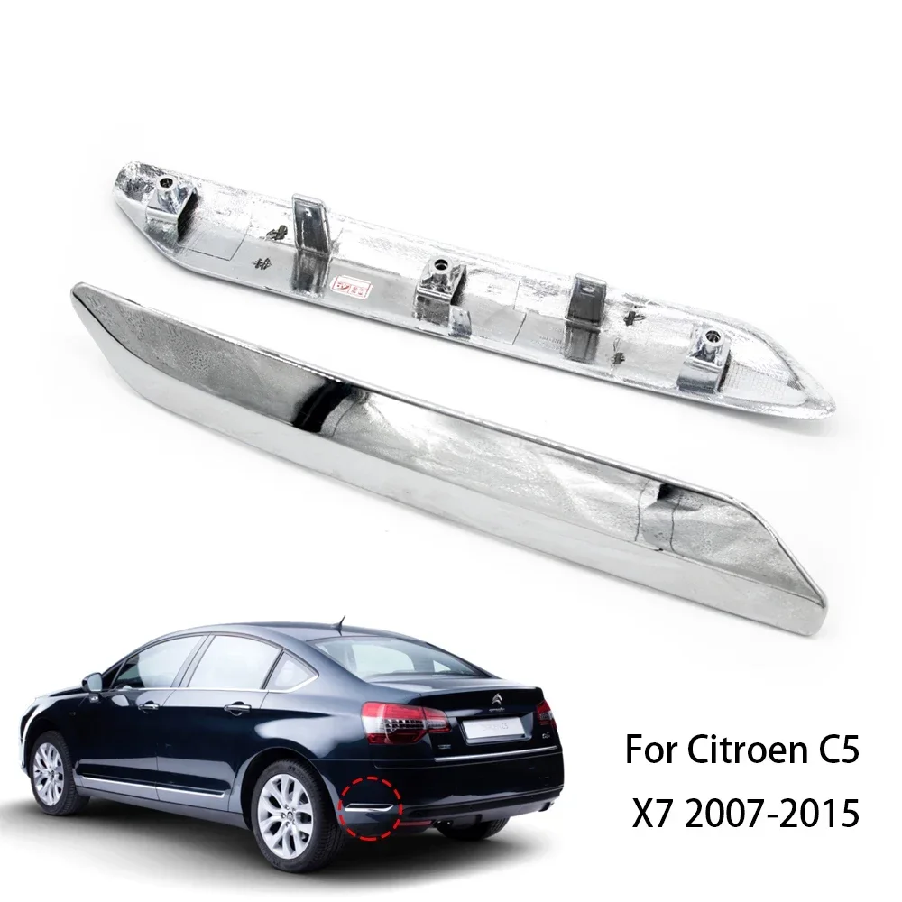 Наклейка на задний бампер автомобиля для Citroen C5 X7 2007-2015 Защита от царапин хромированная декоративная накладка для стайлинга