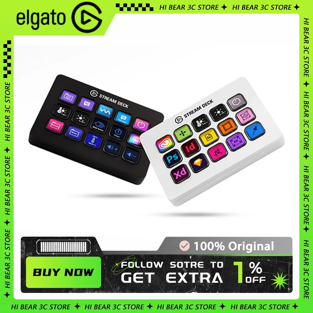 Многофункциональная консольная панель Elgato Stream Deck MK.2, дизайнерский помощник для прямой трансляции, настольный помощник, мини-макро-клавиатура, геймерский офис