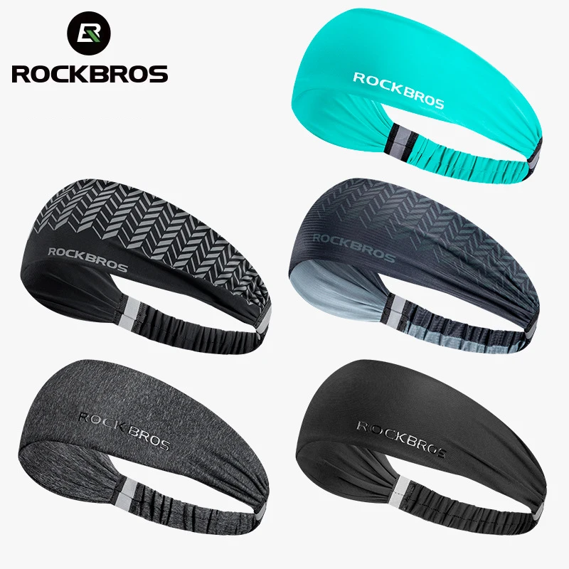 ROCKBROS Спортивная повязка на голову для мужчин и женщин, повязка на повязку для бега, эластичная повязка на голову для занятий спортом на открытом воздухе, повязка на голову для тренажерного зала, фитнеса, йоги