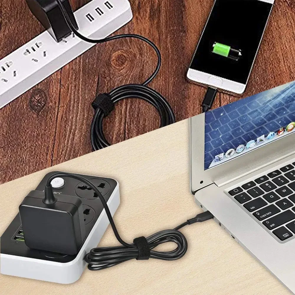 Фото 65 Вт Тип C 20 В 3,25 А 45 Вт USB C PD Универсальное зарядное устройство для ноутбука Адаптер переменного тока для MacBook ASUS ZenBook Lenovo Dell Xiaomi Air HP №5