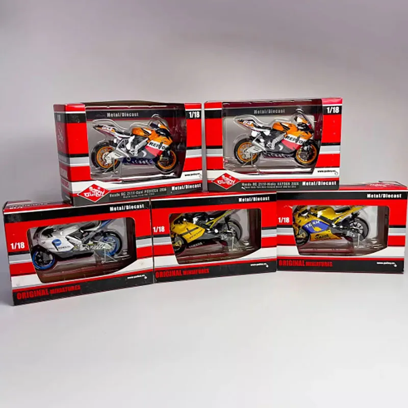 Модель мотоцикла Yamaha YZR M1 RC211V в масштабе 1:18, коллекционная игрушка из статического металла, подарок на праздник