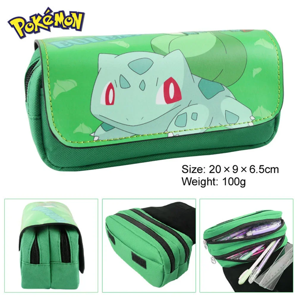 Пенал большой емкости Pokemon Pikachu Kawaii, школьный чехол для ручек, сумка для карандашей, коробка, канцелярские принадлежности, подарочные игрушки