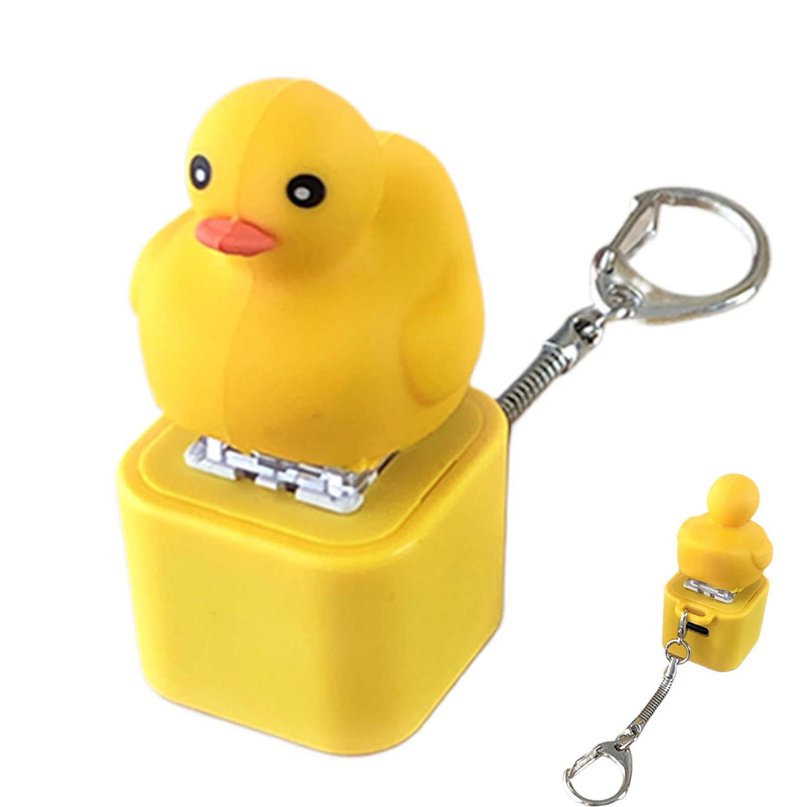 Игрушка Duckling Quack Fidgety, клавиатура с уткой, регулятор, погремушка, кнопка, звуковой брелок, декоративный рюкзак