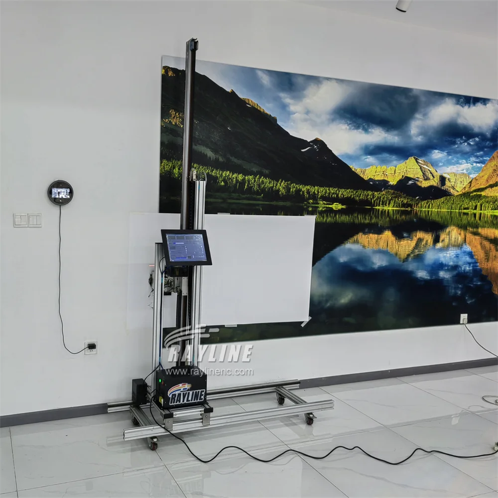 3D настенный принтер УФ-плоский умный вертикальный настенный принтер, цифровая струйная печатная машина с лаком, произведения искусства напрямую к стене