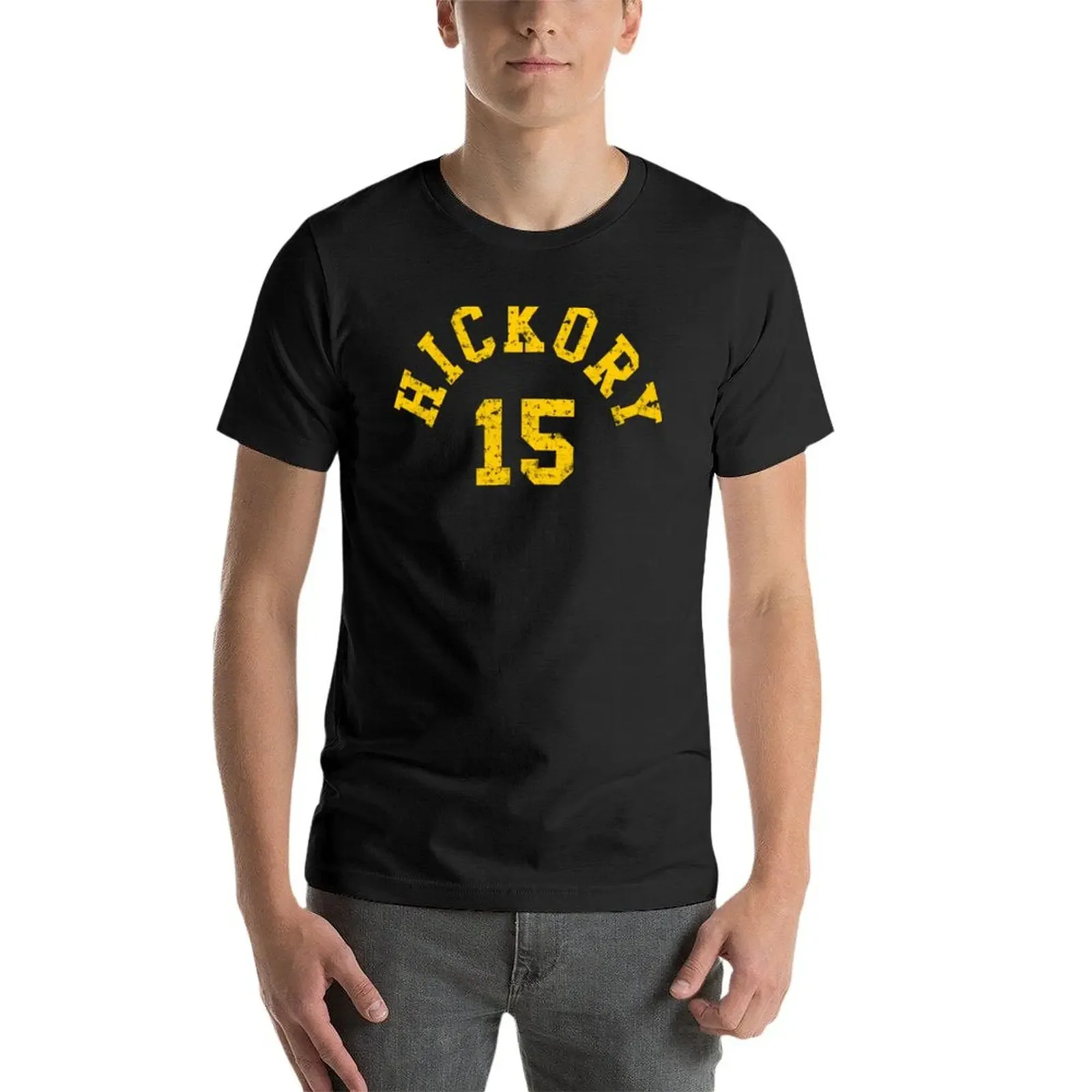 Фото Футболка Hickory 15, кавайная одежда, эстетическая одежда, летняя одежда для мальчиков, белые Забавные футболки для мужчин №4