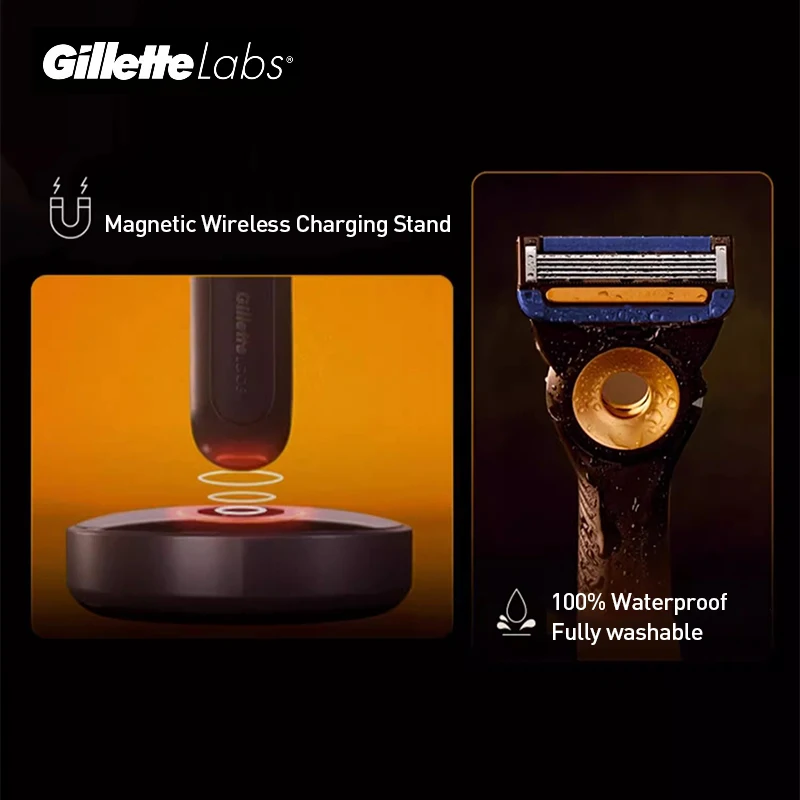 Фото Бритва с подогревом Gillette Lab Series, 5-слойное лезвие, ручная бритва, смягчающая борода для более гладкого бритья, удобная бритва для мужчин №2