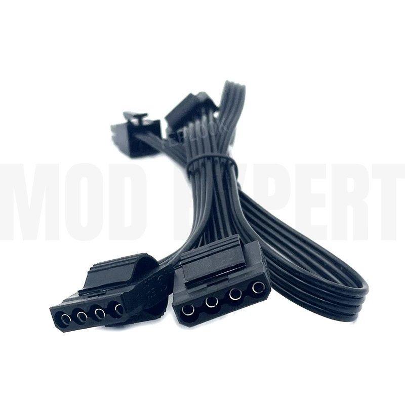 Фото 6-контактный на 3-контактный силовой кабель Molex IDE 4-контактный для Corsair RM1200e, RM1000e RM850e, RM750e, RM650e Модульная мощность типа 4, 50+15+15AWG №4