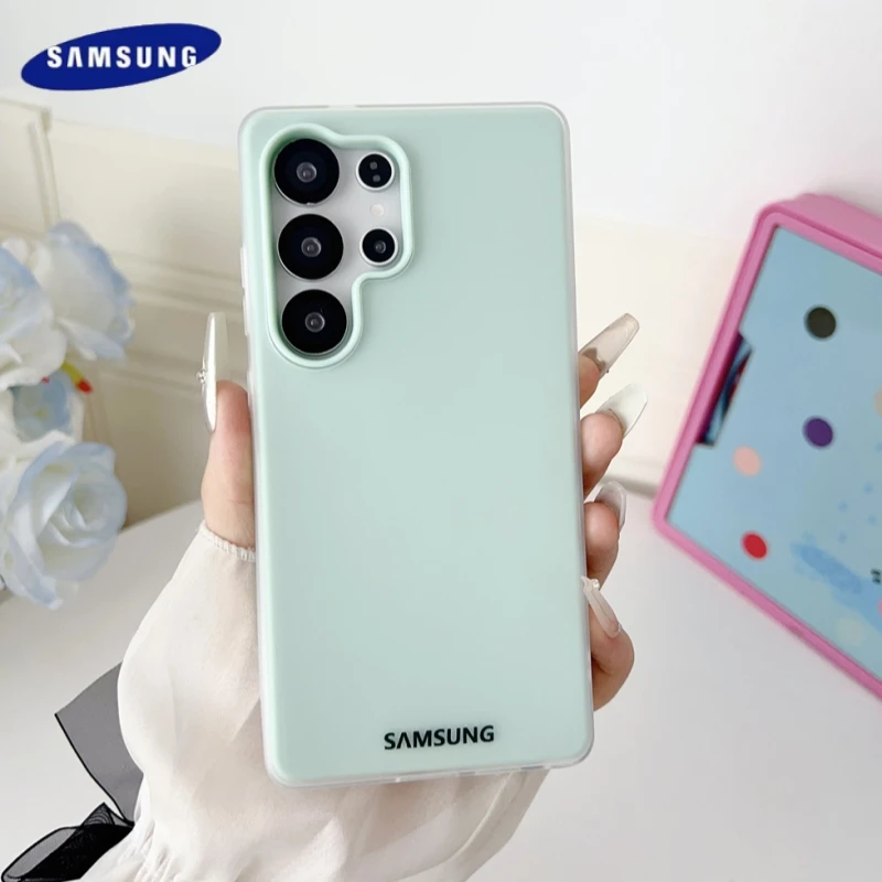 Жидкий силиконовый чехол Candy Color Jelly 2 в 1, для Samsung Galaxy S25 Plus S23 FE S24 S23 A54 A26 A15 A17 Ultra Matte Soft Cover