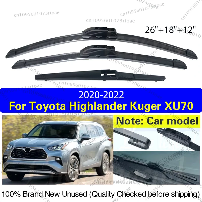 Автомобильные передние и задние щетки стеклоочистителя для Toyota Highlander Kluger XU70 2020 2021 2022, щетки для чистки лобового стекла 26 