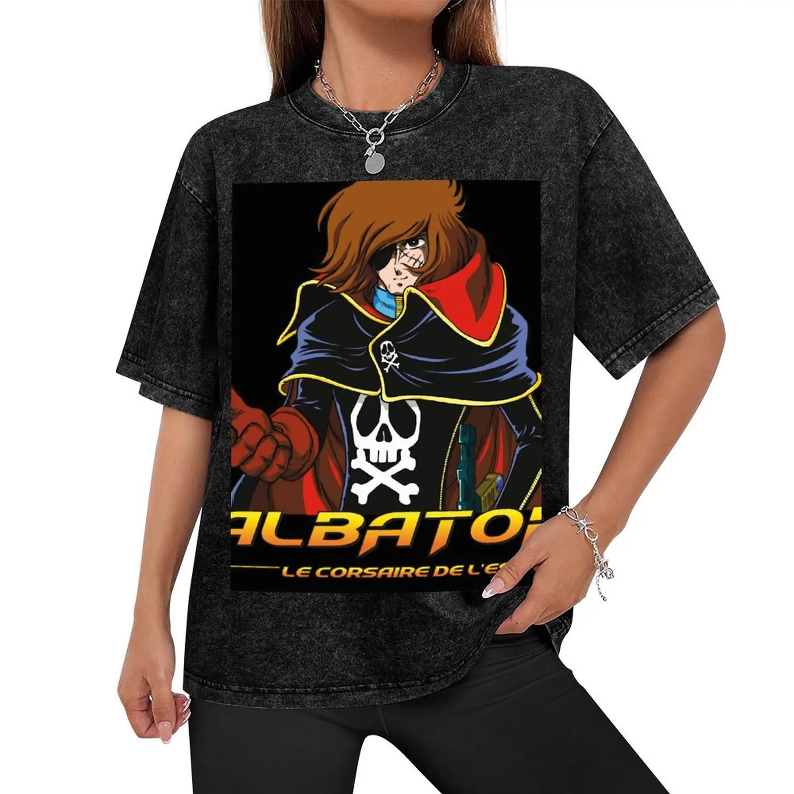 Фото Футболка ALBATOR, черные толстовки, забавные футболки с рисунком для мужчин №2