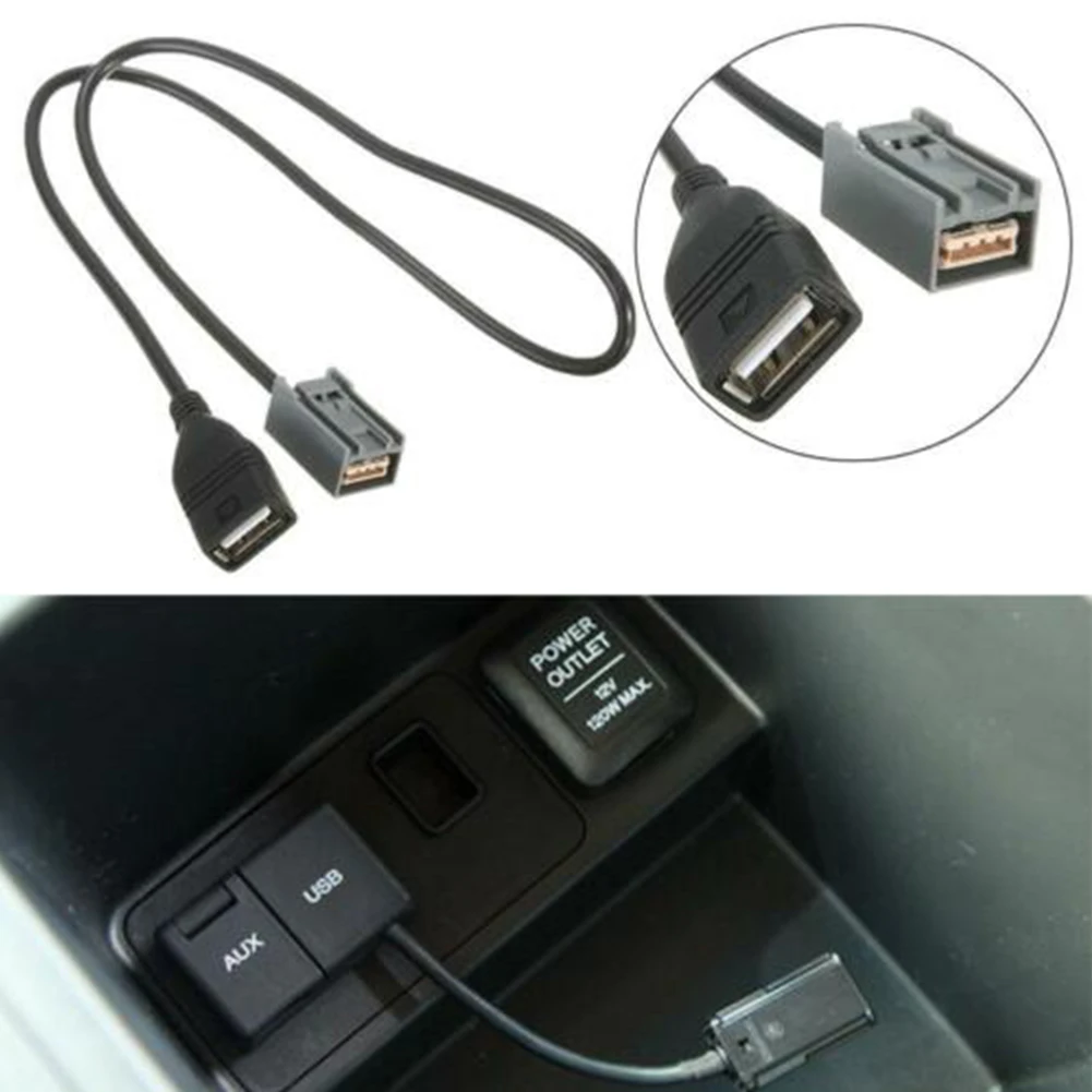 Фото Кабель-адаптер AUX USB мама для Honda/Civic/Fit 2008 года, автомобильные аксессуары, высококачественный U-диск, кабель для преобразования данных №2