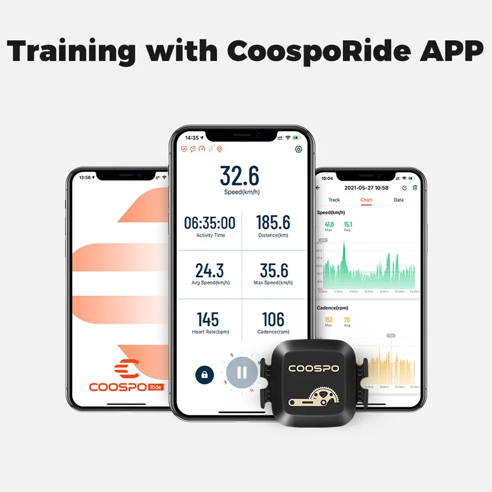 Датчик скорости и частоты вращения педалей COOSPO ANT + ForBluetooth для Garmin для Wahoo (art.: 3920c74b5290a) - 3920c74b5290a