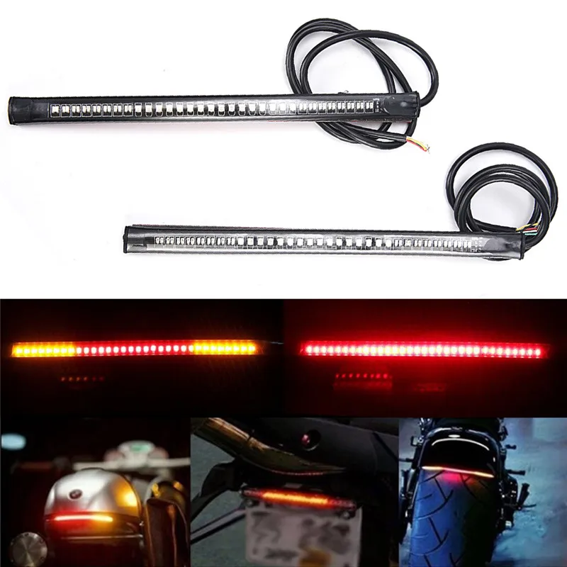 Фото 48 SMD светодиодная лента заднего фонаря для мотоцикла, стоп-сигнал и указатель поворота для украшения мотоцикла и улучшения безопасности №2