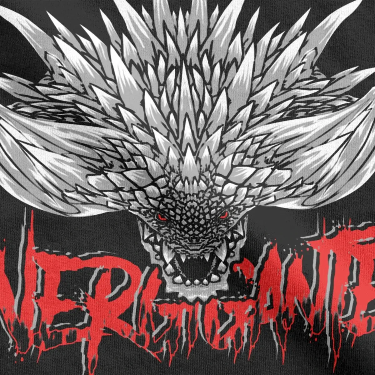 Фото Мужские и женские футболки Nergigante Monster Hunter World Leisure, футболки из чистого хлопка с короткими рукавами, топы с круглым вырезом, летние №2