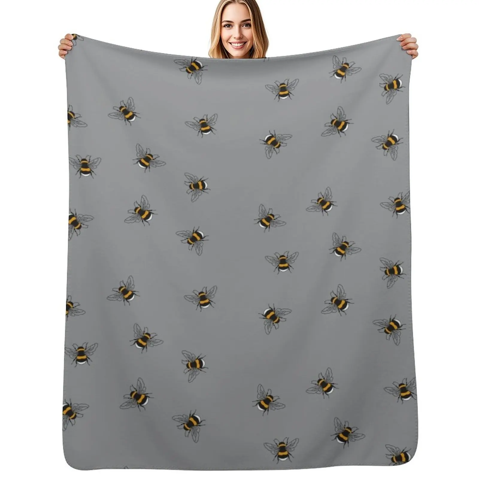 Одеяло Bee Swarm, туристическая клетка на диван, одеяла для кровати, клетчатые одеяла