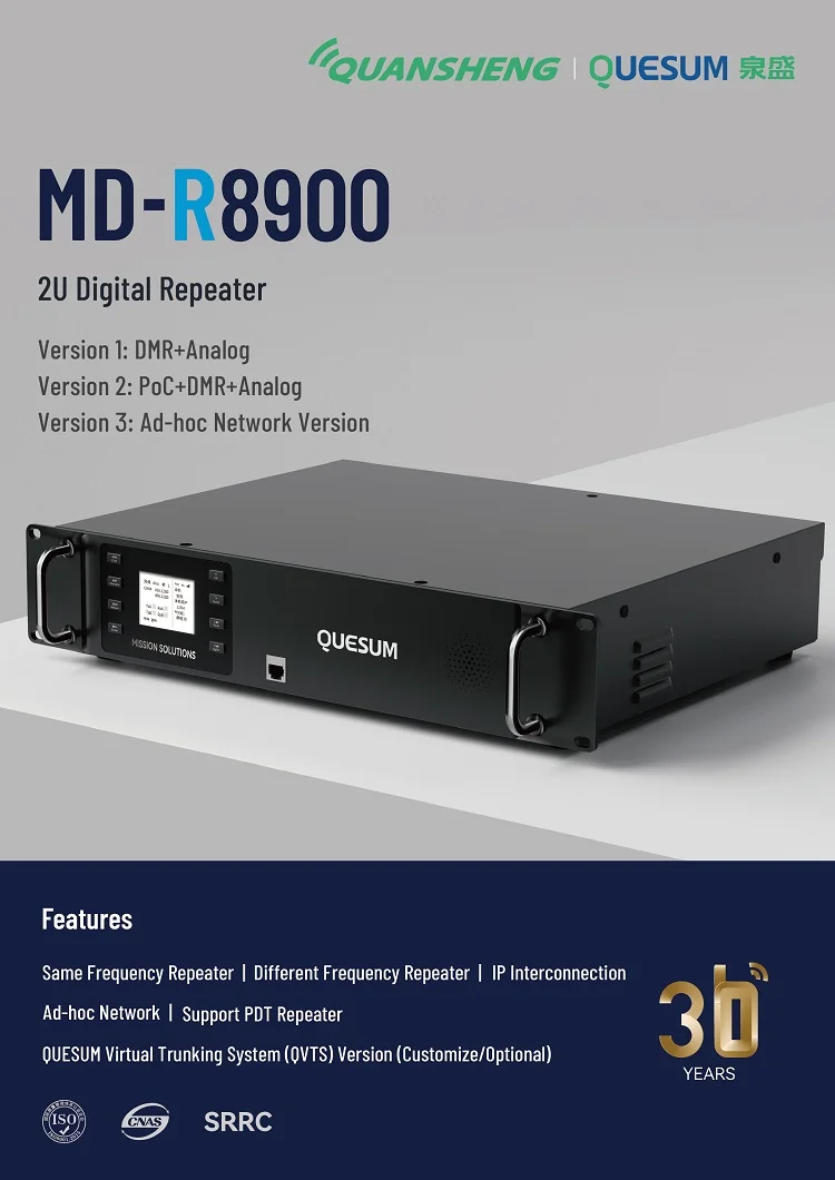 Фото Горячая распродажа 2025 Quansheng MD-R8900 25 Вт DMR цифровой аналоговый повторитель на большие расстояния встроенный дуплексер DMR повторитель рации SFR №5