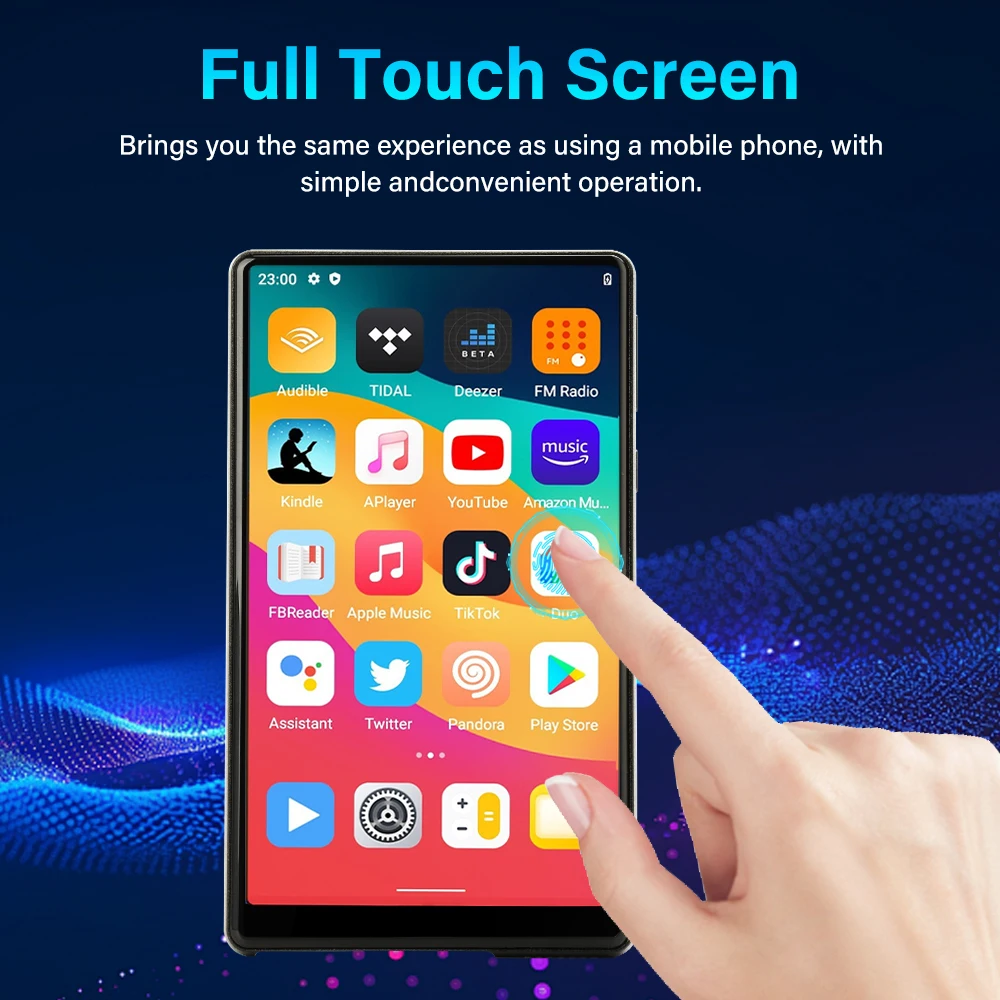 Фото 64 ГБ/32 ГБ Новый 5,0-дюймовый Android 11,0 Wi-Fi MP4-плеер Магазин приложений Bluetooth 5,0 MP3-плеер Spotify/Pandora/Tidal/Deezer Встроенный динамик №4