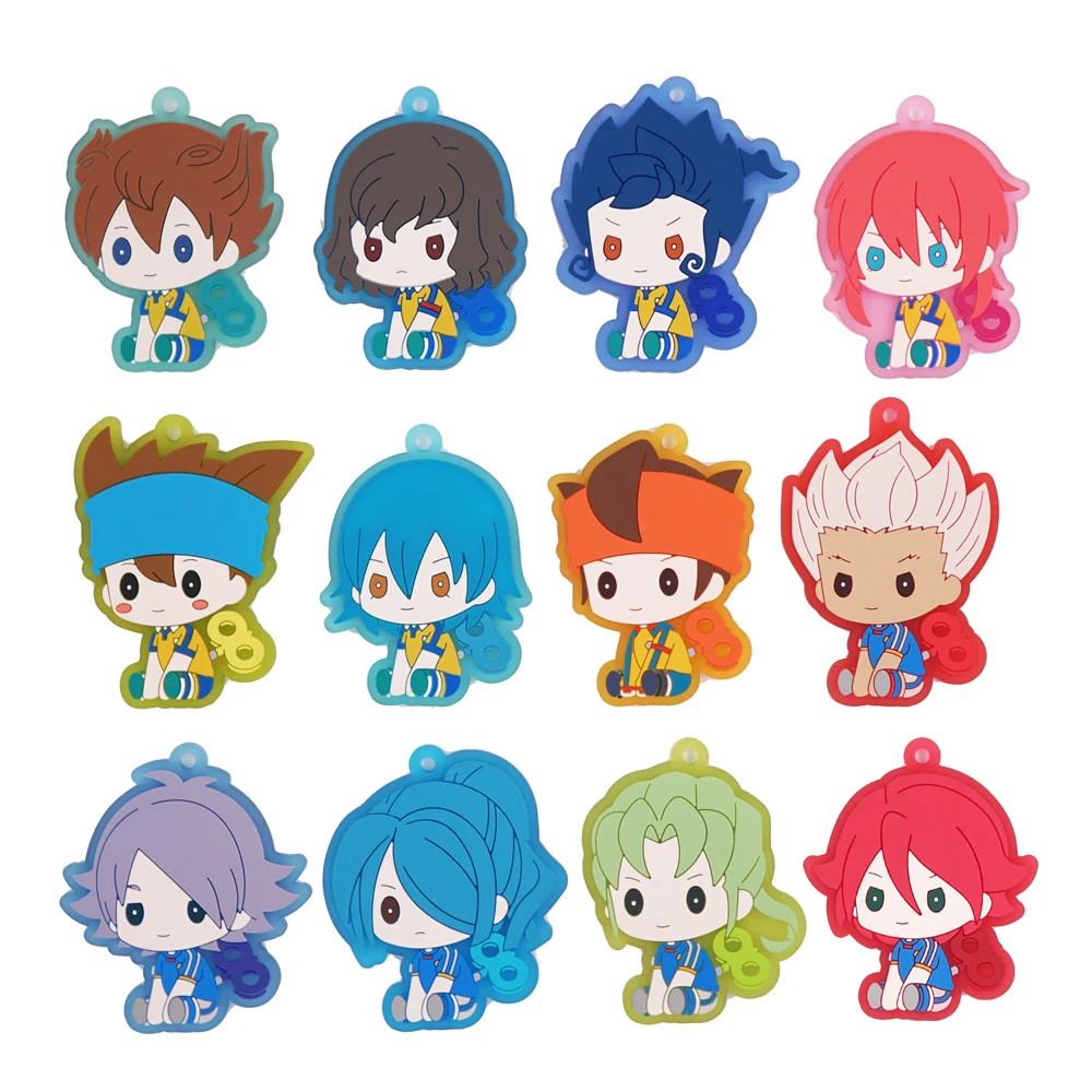 Резиновый брелок для ключей Inazuma Eleven Anime Endou Mamoru Fubuki Shirou Gouenji Shuuya