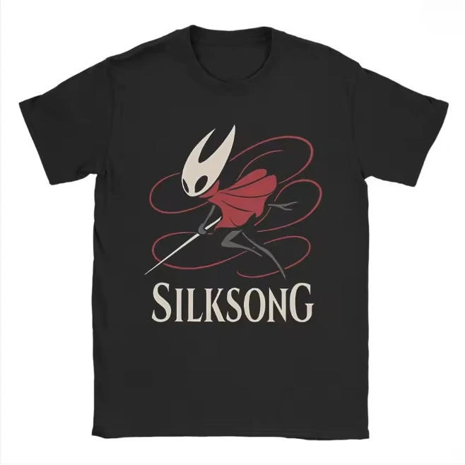 Винтажная футболка, летняя футболка Silksong Hornet в стиле хиппи, футболка Hollow Knight, хлопковая футболка высокого качества, мужская забавная одежда с короткими рукавами