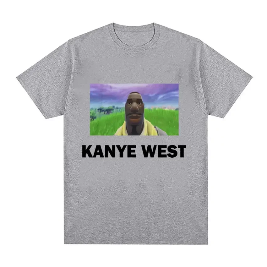 Фото Футбольная рубашка Kanye West Meme, женская повседневная футболка из полиэстера в стиле хип-хоп с мультяшным узором №3