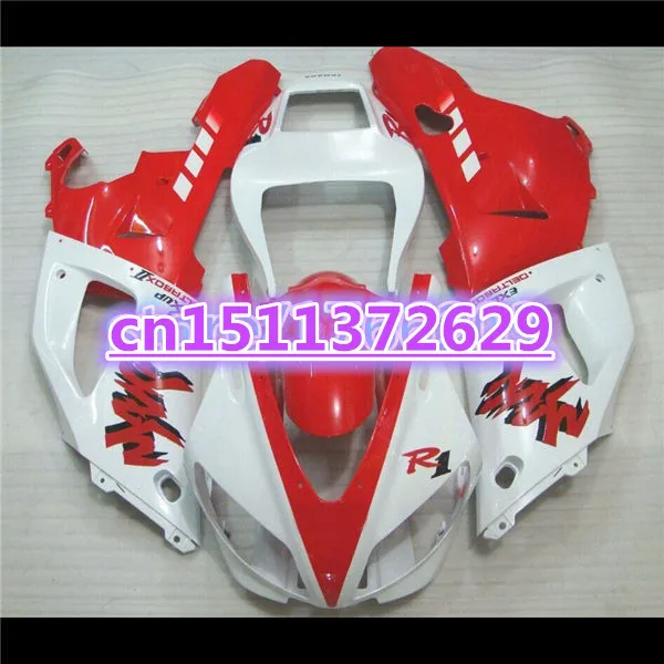 100% новый комплект обтекателей ABS для YZFR1 98-99 YZF1000 1998 1999 R1 красный белый YZF R1 98 99 YZF1000 98 99 Пластиковый комплект-Dor D