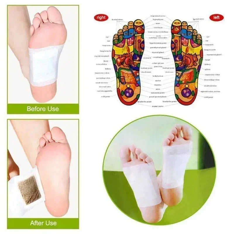 Tuhopeta Korea Kinoki Herbal Foot Pads Detox Leg Health Foot Spa Care Set для комфортного сна и контроля влаги Sleep Well