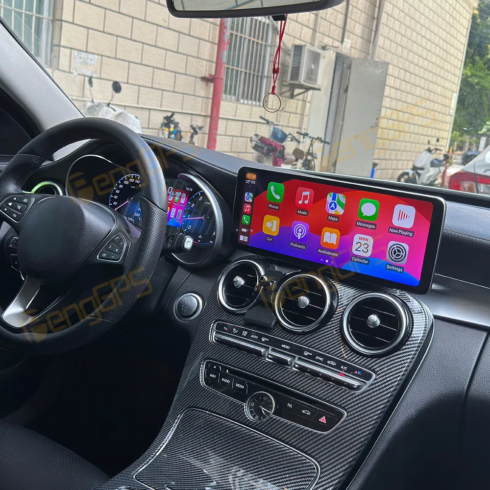Фото 12,8-дюймовый автомобильный радиоприемник CarPlay Android 13 для Mercedes Benz C Class W250 GLC X253 2015-2019, мультимедийный плеер с сенсорным экраном, GPS DSP №3