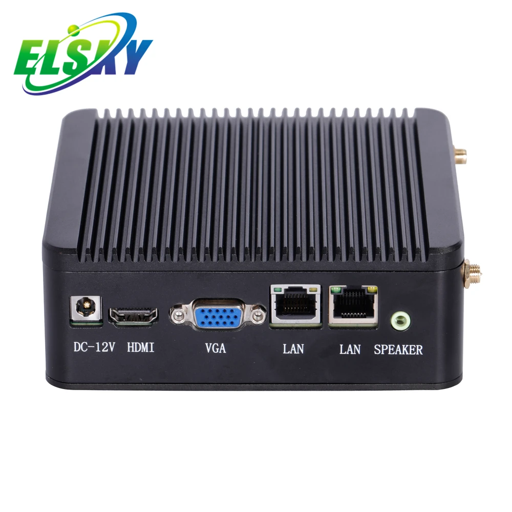 Фото ELSKY Nano Pc HD Graphics Двухъядерный процессор 2,42 ГГц без вентилятора 1080P H264 3D Play J1900 №3