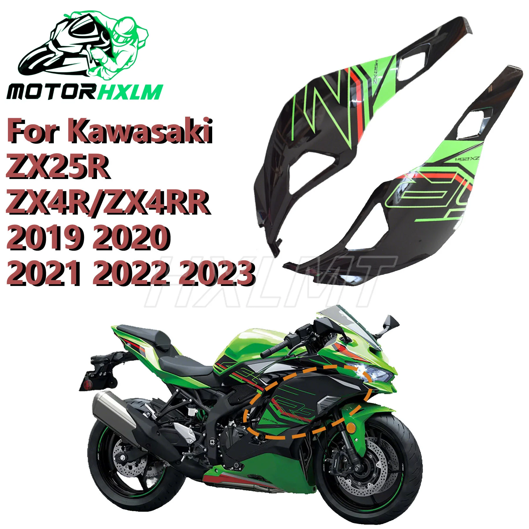 Фото Прочный нижний обтекатель для Kawasaki ZX4R ZX4RR ZX25R 2018-2023, нижняя панель, прочный нижний обтекатель №5