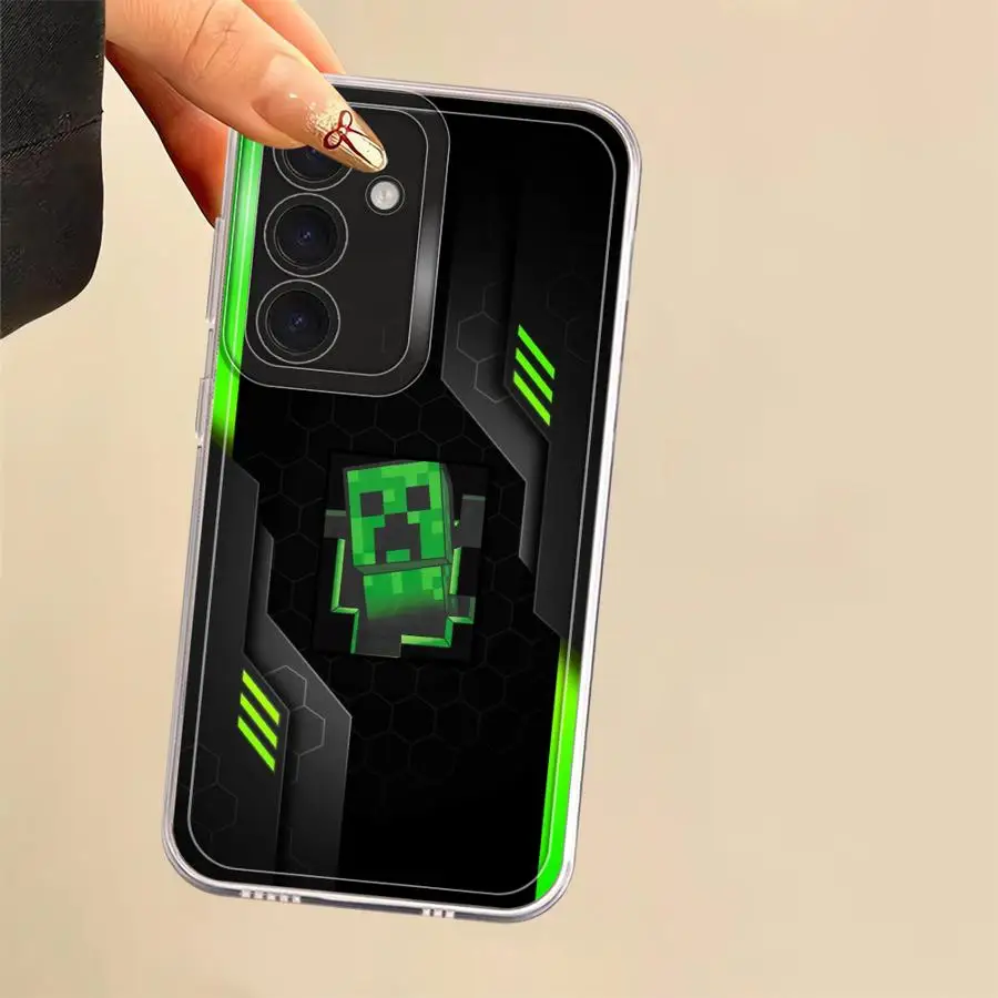 Фото Мягкий чехол для Samsung Galaxy A26 A24 A73 A54 A33 A25 A15 A55 A23 A56 A34 A35 A36 A13 A14 с мультяшным зеленым узором №2