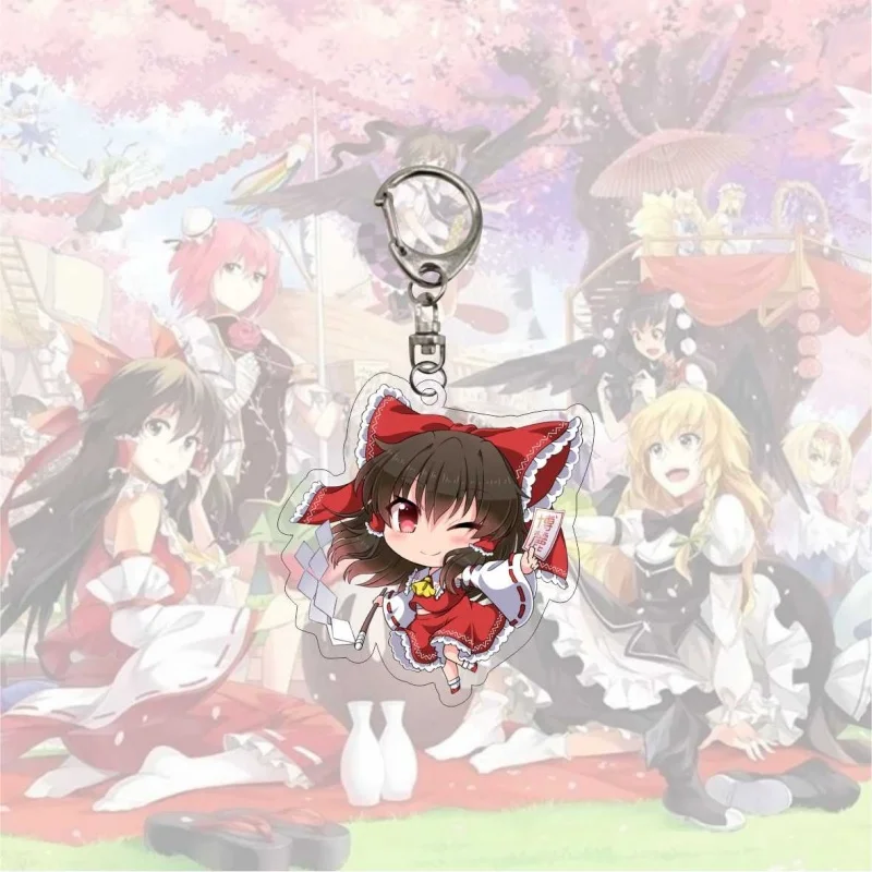 Фото Touhou Project аниме акриловый брелок косплей костюм милый Hakurei Reimu Kirisame Marisa аксессуары кулон реквизит фанаты подарок 6 см №4