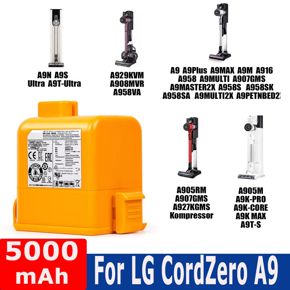 Новый аккумулятор EAC63382208 EAC63758601 для LG Cord Zero A9 Plus A9 Max A9K Pro A9M A9MASTER2X A9MULTI A9MULTI2X A9PETNBED