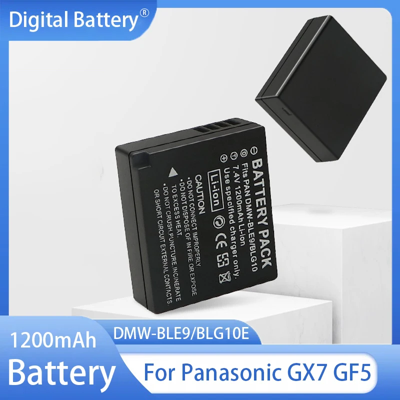 Аккумулятор DMW-BLG10 BLG10E 1200 мАч DMW BLE9, аккумуляторные батареи для камеры Panasonic LUMIX GF5 GF6 GX7 LX100 GX80 GX85