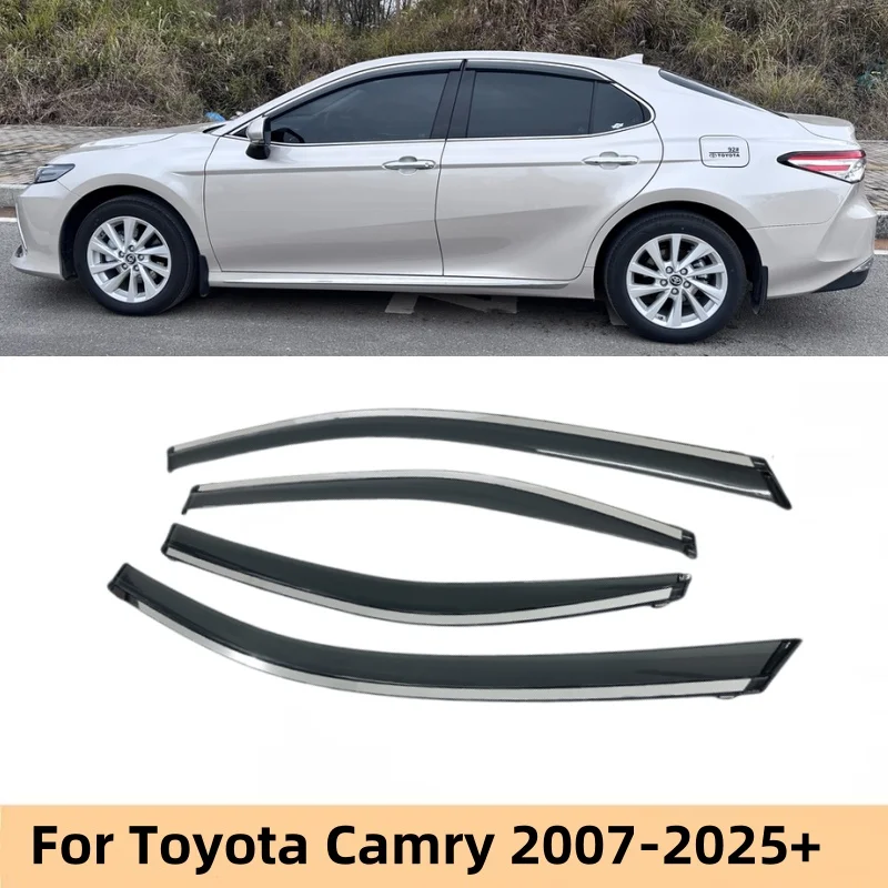 Для Toyota Camry 2007-2025 2024, аксессуары для стайлинга автомобилей, оконный козырек, дефлектор, защита от дождя, отделка из нержавеющей стали