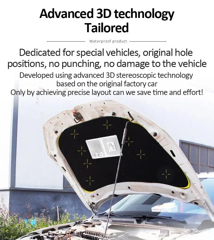 Фото Аксессуары для Honda Civic 8-го поколения, MK8 2006-2011, звуковой коврик для капота автомобильного двигателя, передняя теплоизоляция, хлопковая крышка, автомобильные аксессуары №2