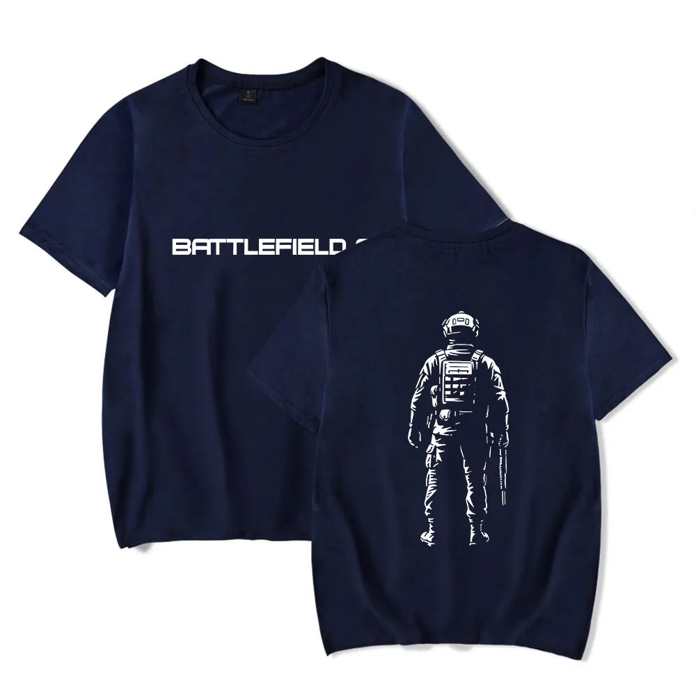 Фото BATTLEFIELD 6 Merch Tee 2025 Футболка Merch Мужская футболка с коротким рукавом Топы унисекс Одежда Повседневные женские топы Y2K №4