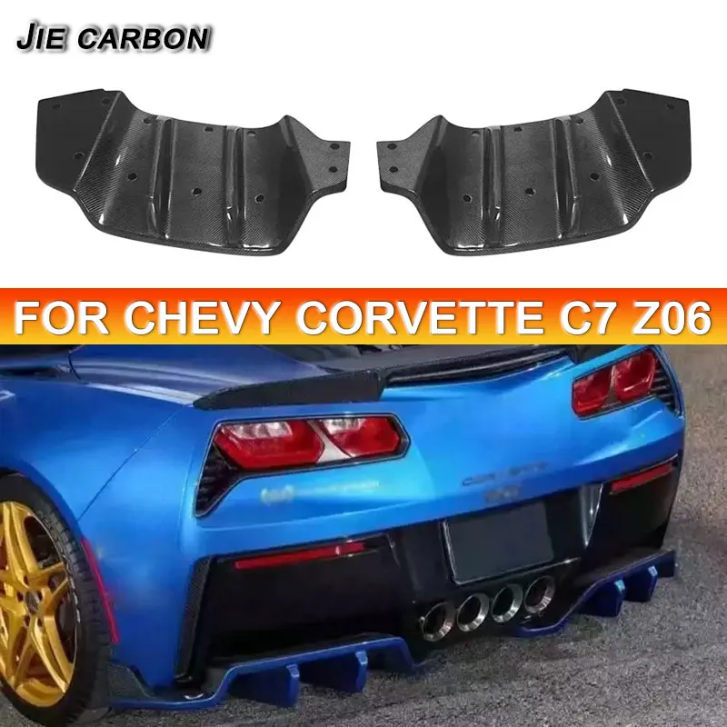 Для Chevy corvette C7 Z06Высококачественный задний бампер из углеродного волокна, диффузор, спойлер для губ, задняя губа, стильный комплект для тела