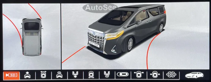 Подходит оригинальный OEM-монитор 2018 для Toyota Alphard, 360-градусная камера, 3D птичьи глаза, панорамный вид, передняя задняя сторона, объемный обратный вид (art.: 3920cc60542cf) - 3920cc60542cf